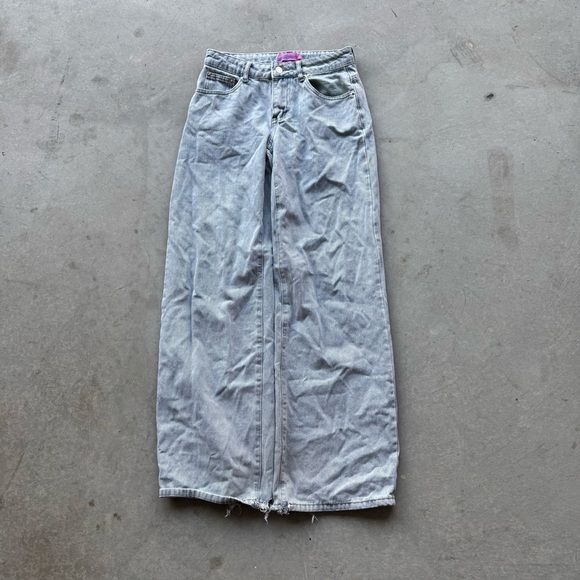 Y2K Edikted baggy wide legged bow jeans - Picture 3 of 4